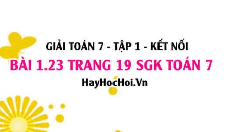 Giải bài 1.23 trang 19 Toán 7 Tập 1 SGK Kết nối tri thức